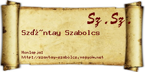 Szántay Szabolcs névjegykártya